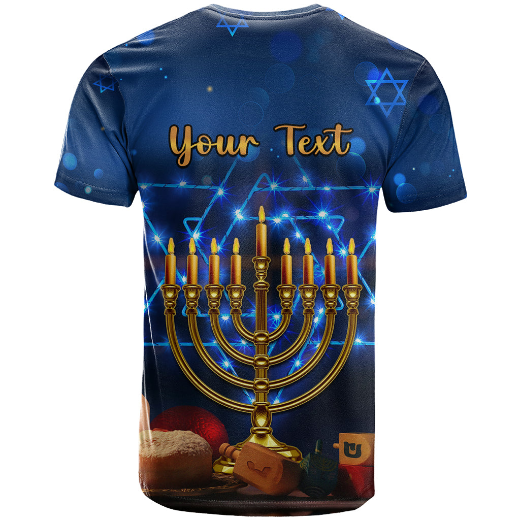 Personalised Hanukkah T Shirt Menorah Happy Jewish Holiday - Wonder Print Shop