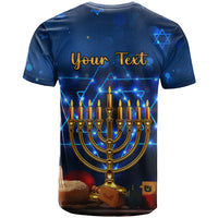 Personalised Hanukkah T Shirt Menorah Happy Jewish Holiday - Wonder Print Shop
