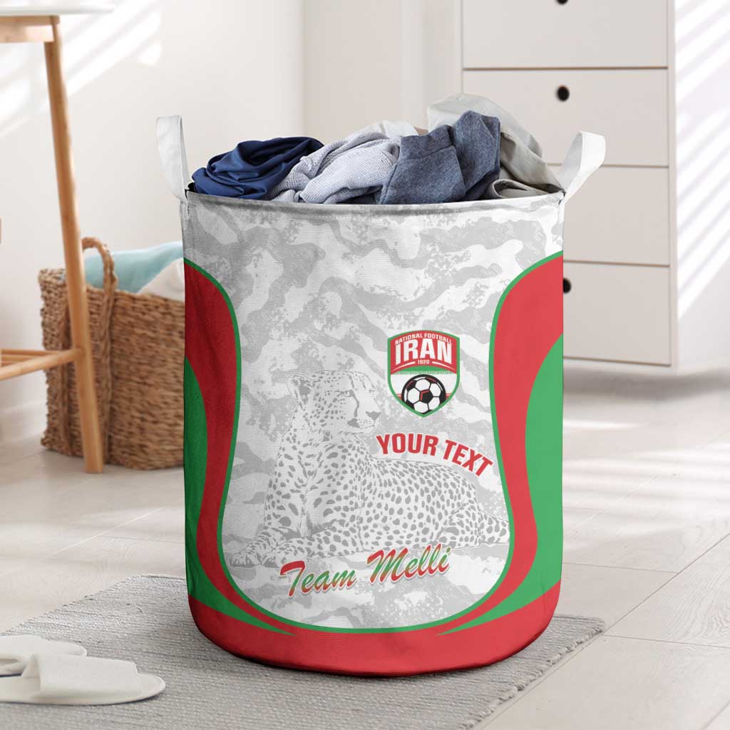Iran Football Custom Laundry Basket Come On Team Melli Cheetah - Wonder Print Shop