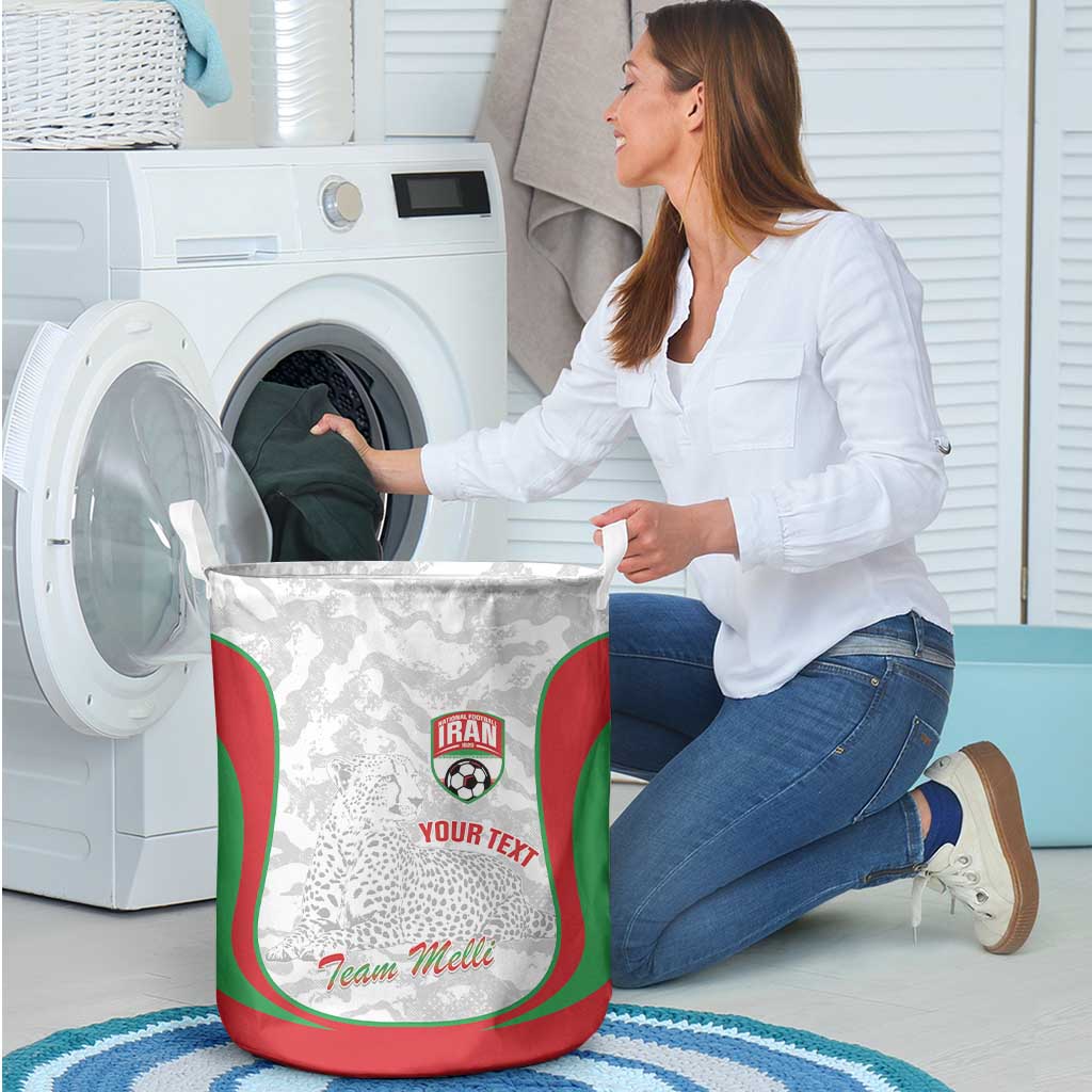 Iran Football Custom Laundry Basket Come On Team Melli Cheetah - Wonder Print Shop