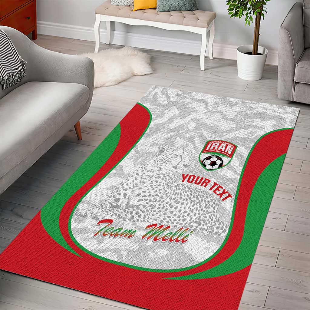 Iran Football Custom Area Rug Come On Team Melli Cheetah - Wonder Print Shop