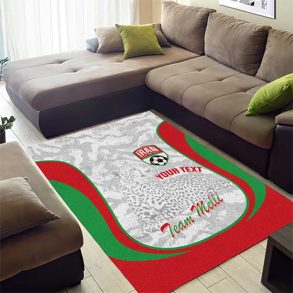 Iran Football Custom Area Rug Come On Team Melli Cheetah - Wonder Print Shop
