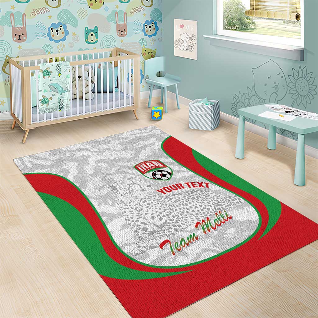 Iran Football Custom Area Rug Come On Team Melli Cheetah - Wonder Print Shop