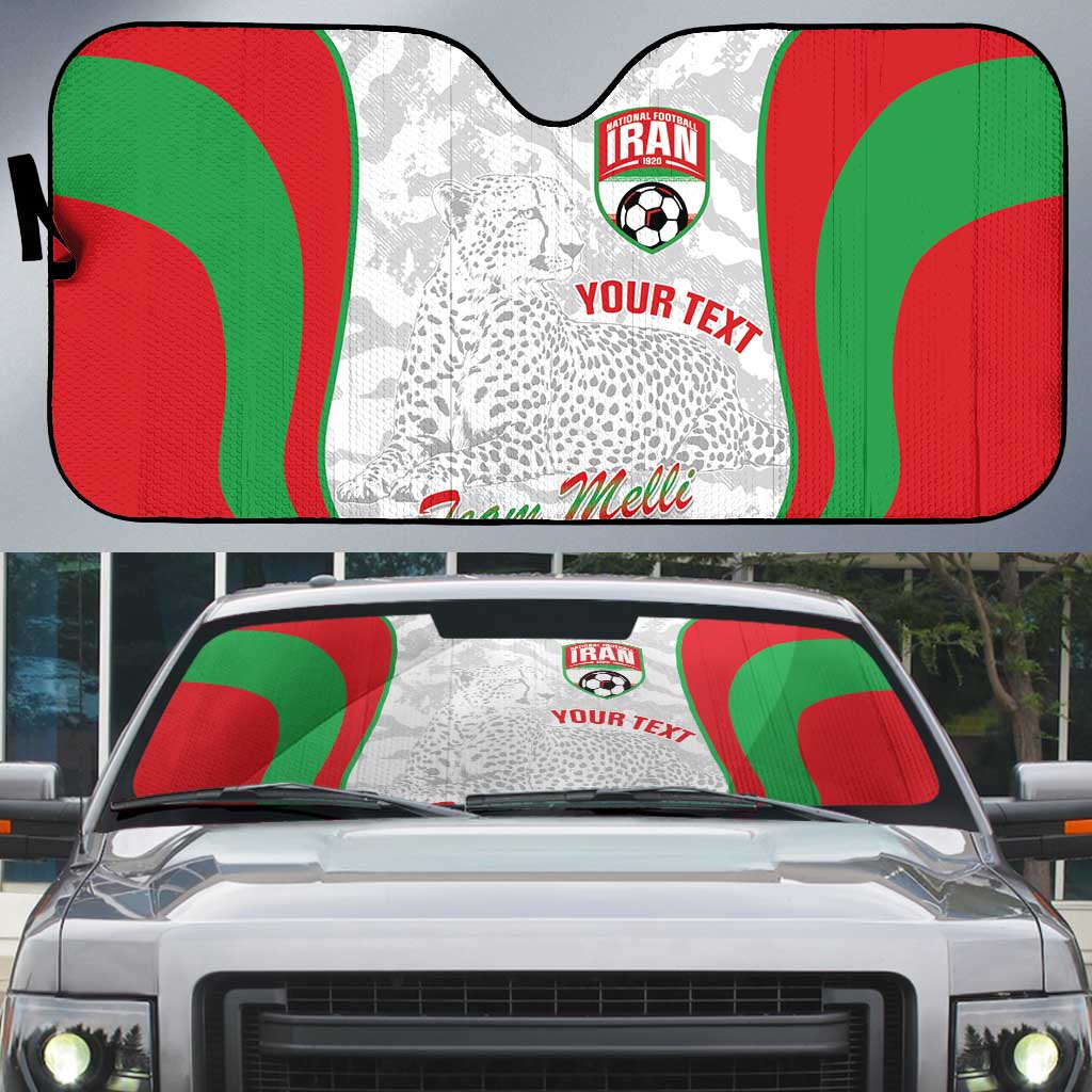 Iran Football Custom Auto Sun Shade Come On Team Melli Cheetah - Wonder Print Shop