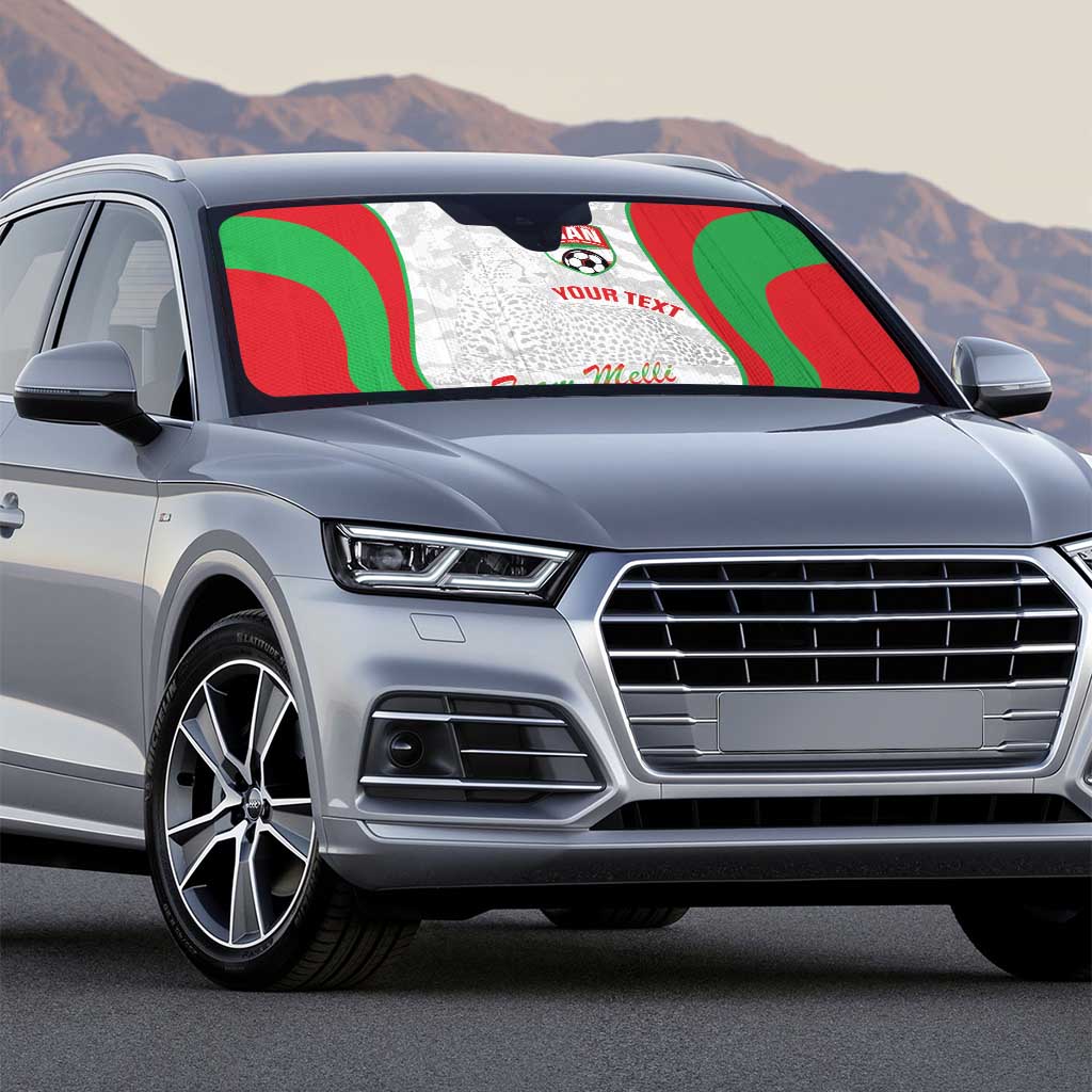 Iran Football Custom Auto Sun Shade Come On Team Melli Cheetah - Wonder Print Shop