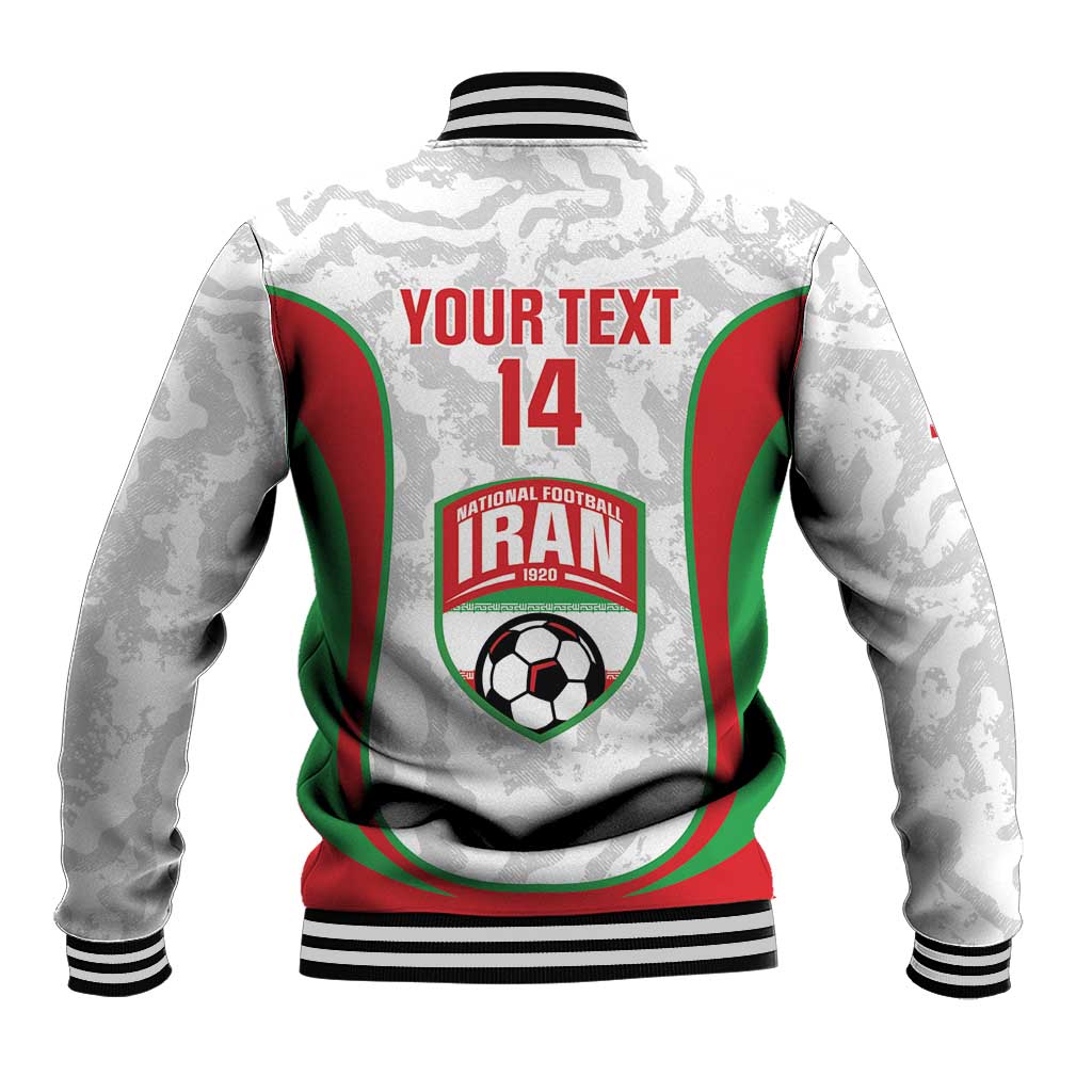 Iran Football Custom Baseball Jacket Come On Team Melli Cheetah - Wonder Print Shop