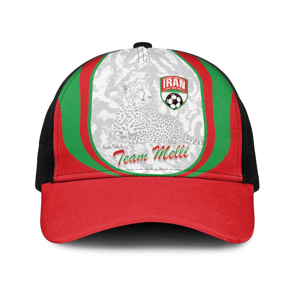 Iran Football Baseball Net Cap Come On Team Melli Cheetah - Wonder Print Shop