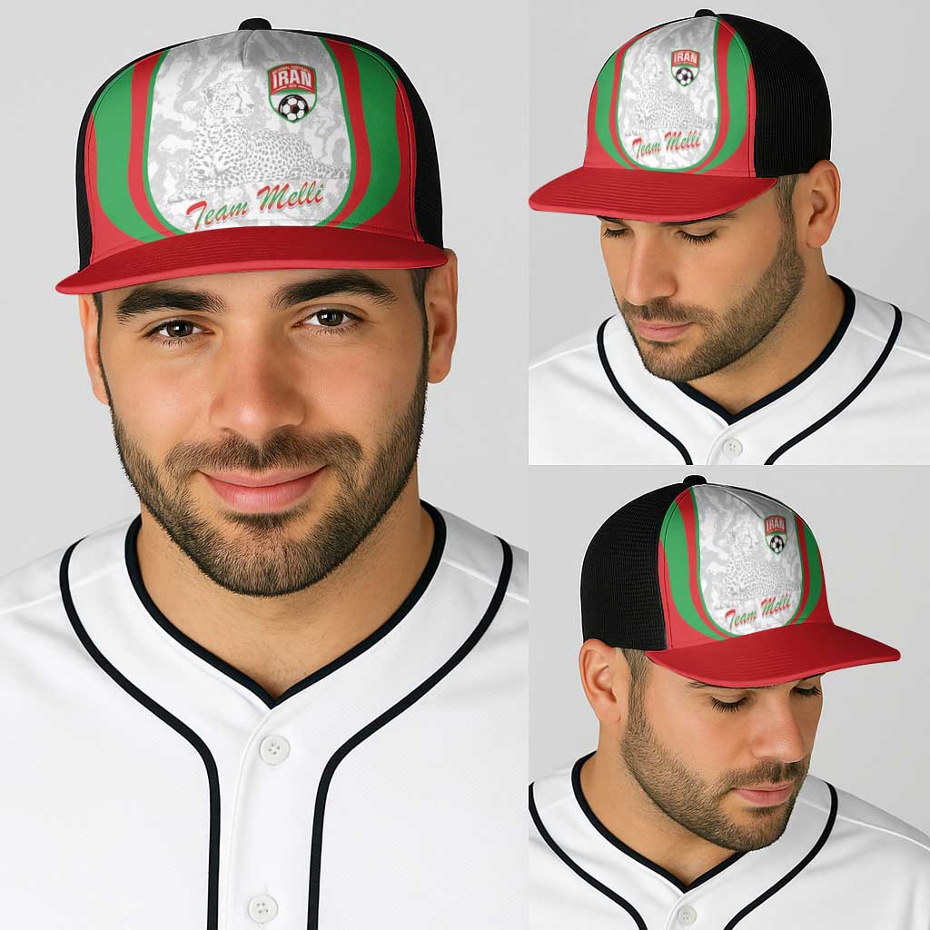 Iran Football Baseball Net Cap Come On Team Melli Cheetah - Wonder Print Shop
