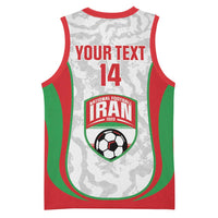 Iran Football Custom Basketball Jersey Come On Team Melli Cheetah - Wonder Print Shop