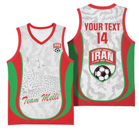 Iran Football Custom Basketball Jersey Come On Team Melli Cheetah - Wonder Print Shop