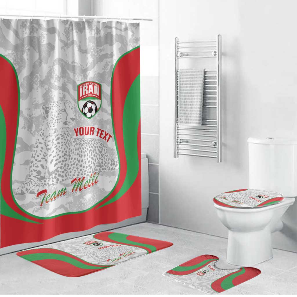Iran Football Custom Bathroom Set Come On Team Melli Cheetah - Wonder Print Shop