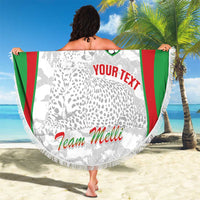Iran Football Custom Beach Blanket Come On Team Melli Cheetah - Wonder Print Shop