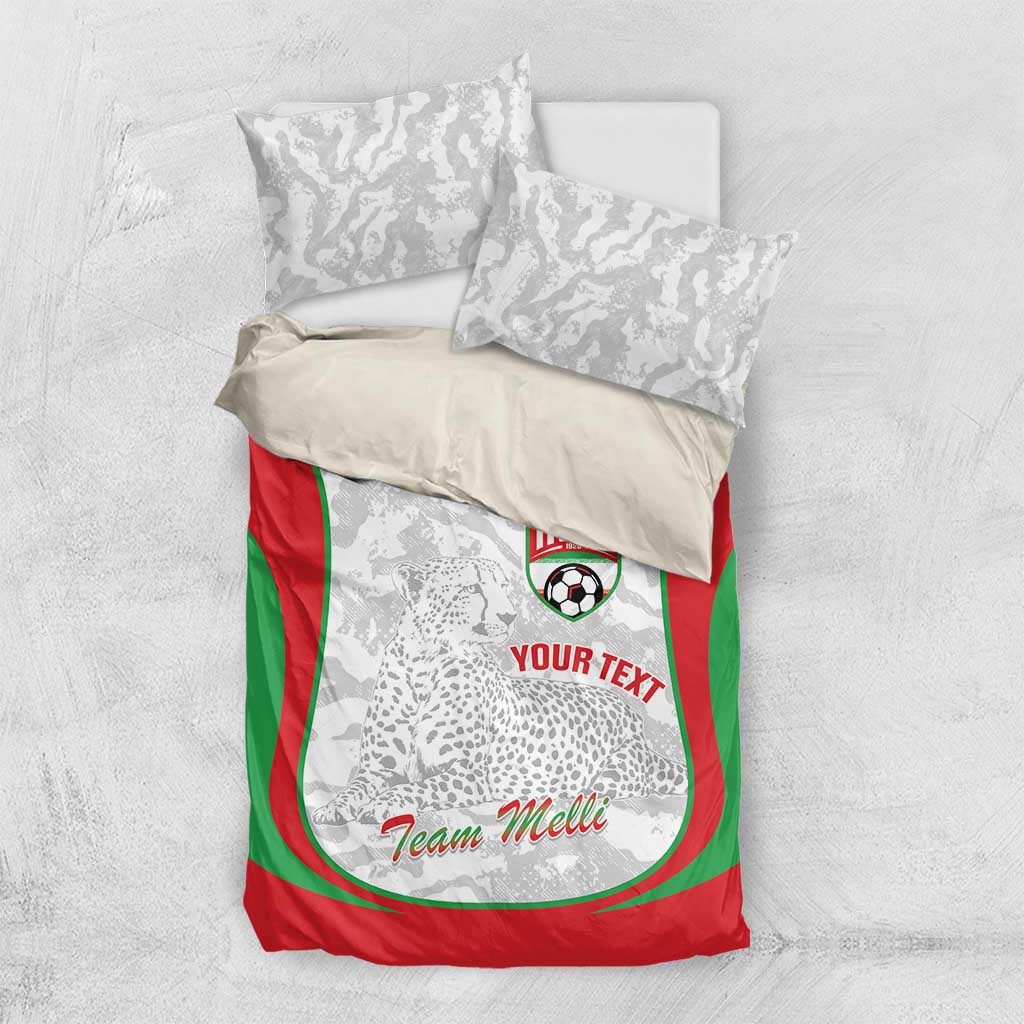 Iran Football Custom Bedding Set Come On Team Melli Cheetah - Wonder Print Shop
