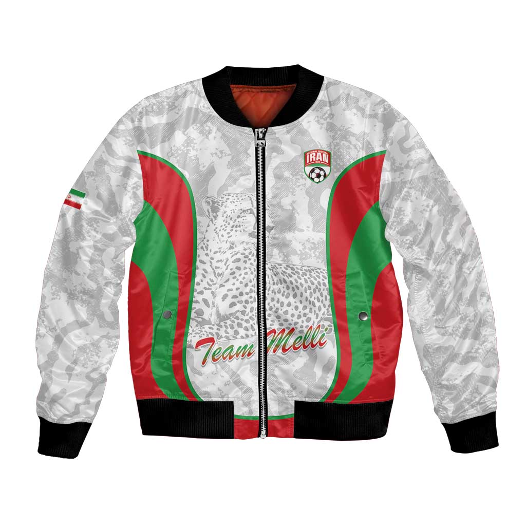 Iran Football Custom Bomber Jacket Come On Team Melli Cheetah - Wonder Print Shop
