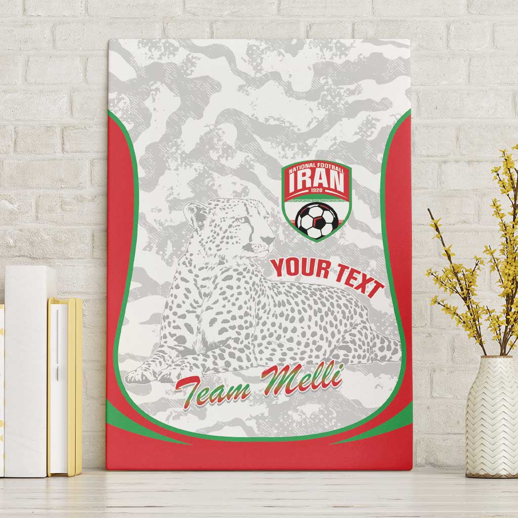 Iran Football Custom Canvas Wall Art Come On Team Melli Cheetah - Wonder Print Shop