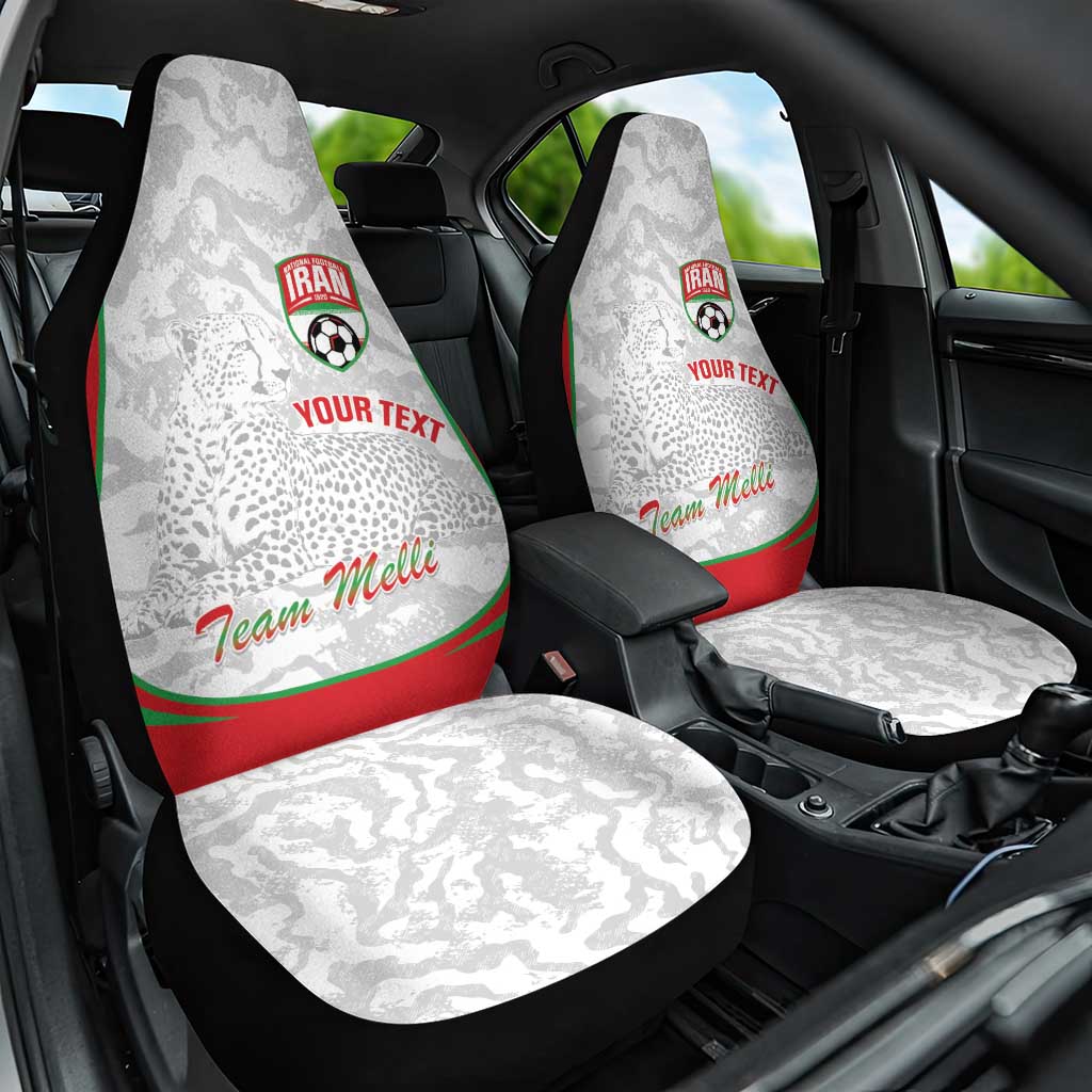 Iran Football Custom Car Seat Cover Come On Team Melli Cheetah - Wonder Print Shop