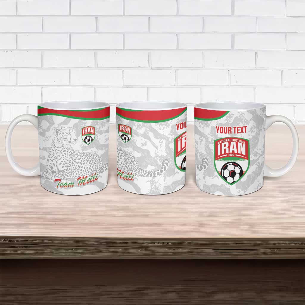 Iran Football Custom Ceramic Mug Come On Team Melli Cheetah - Wonder Print Shop