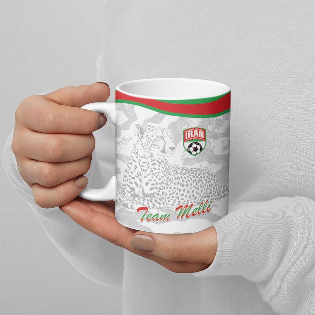 Iran Football Custom Ceramic Mug Come On Team Melli Cheetah - Wonder Print Shop