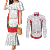 Iran Football Custom Couples Matching Mermaid Dress and Long Sleeve Button Shirt Come On Team Melli Cheetah - Wonder Print Shop