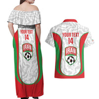 Iran Football Custom Couples Matching Off Shoulder Maxi Dress and Hawaiian Shirt Come On Team Melli Cheetah - Wonder Print Shop