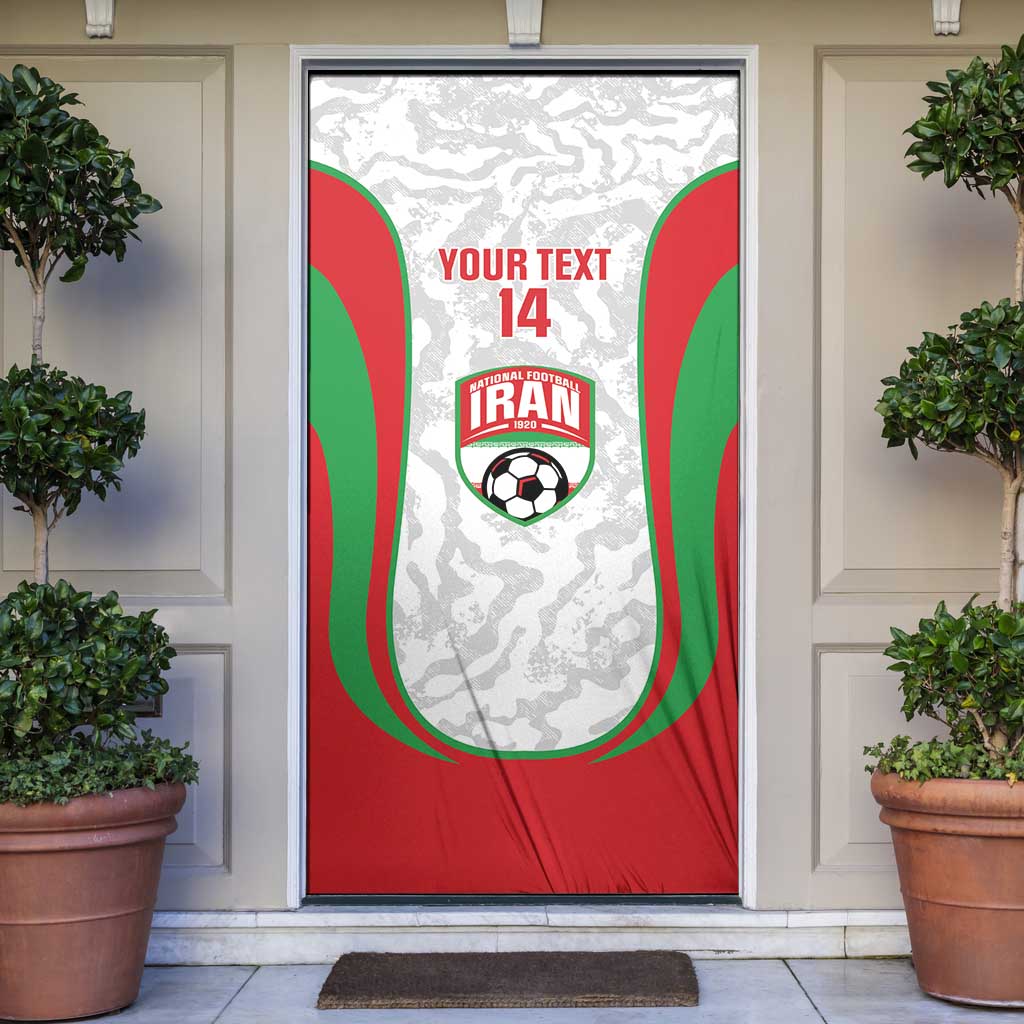 Iran Football Custom Door Cover Come On Team Melli Cheetah - Wonder Print Shop
