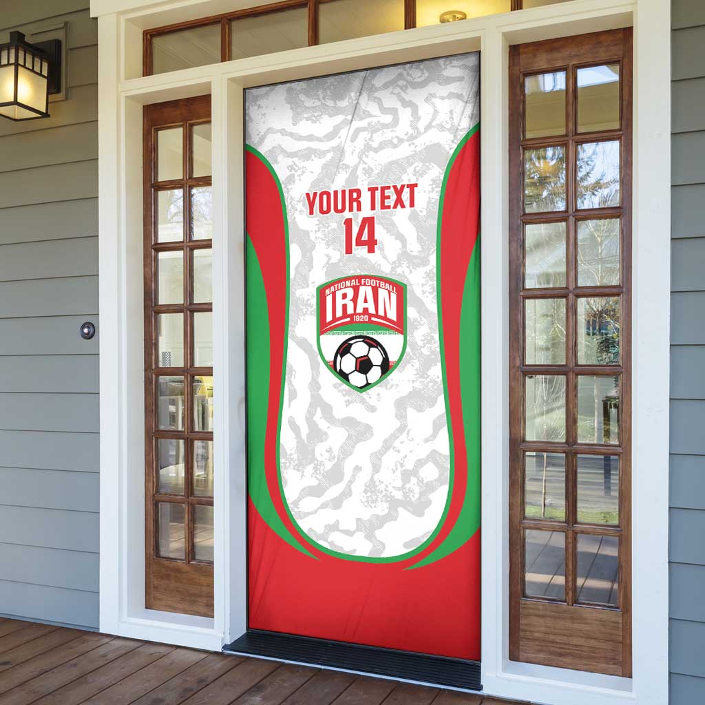Iran Football Custom Door Cover Come On Team Melli Cheetah - Wonder Print Shop