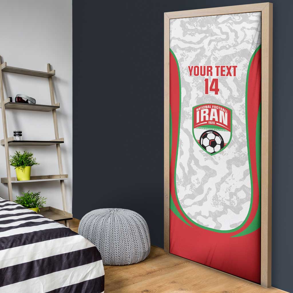 Iran Football Custom Door Cover Come On Team Melli Cheetah - Wonder Print Shop
