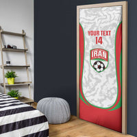 Iran Football Custom Door Cover Come On Team Melli Cheetah - Wonder Print Shop