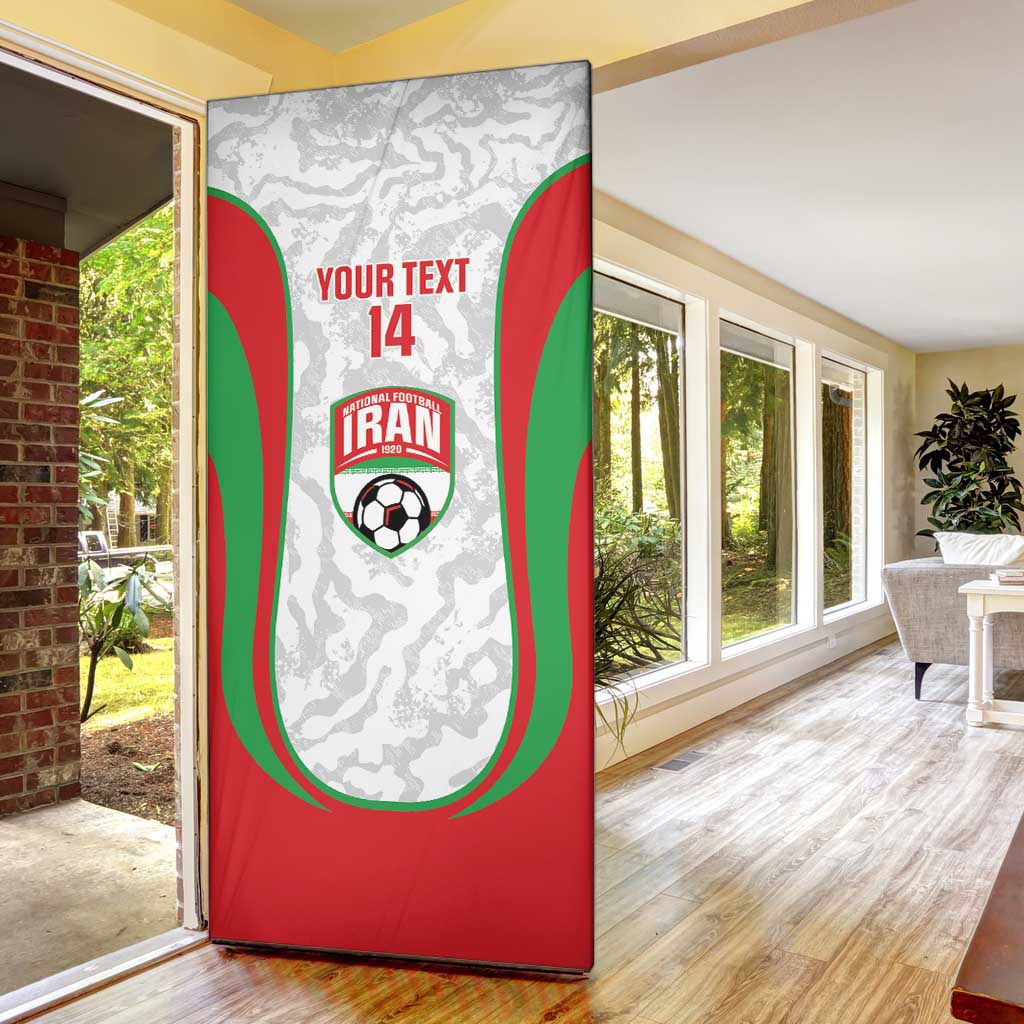 Iran Football Custom Door Cover Come On Team Melli Cheetah - Wonder Print Shop