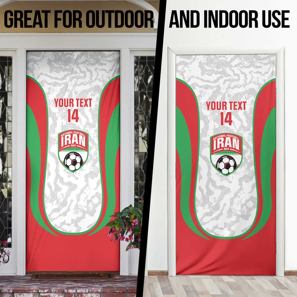 Iran Football Custom Door Cover Come On Team Melli Cheetah - Wonder Print Shop