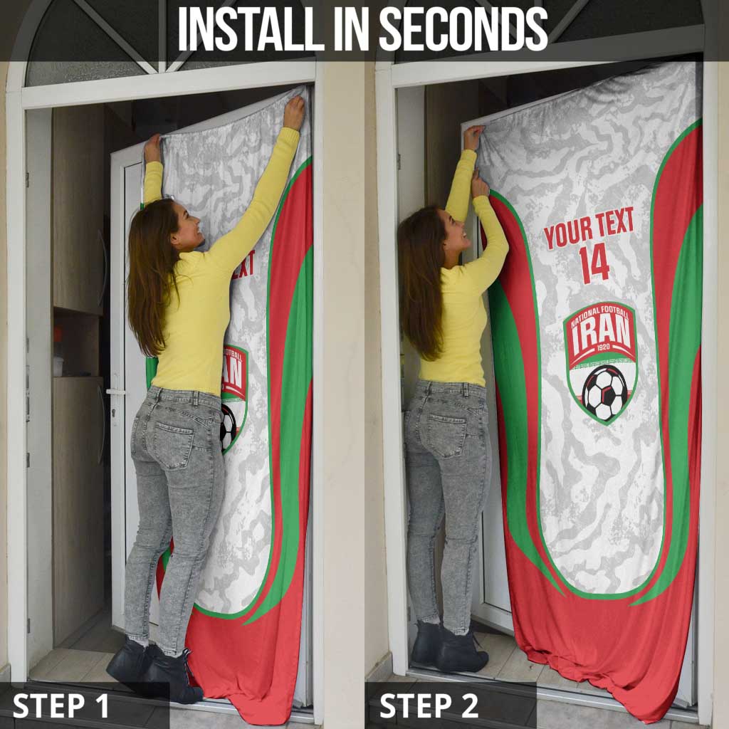 Iran Football Custom Door Cover Come On Team Melli Cheetah - Wonder Print Shop