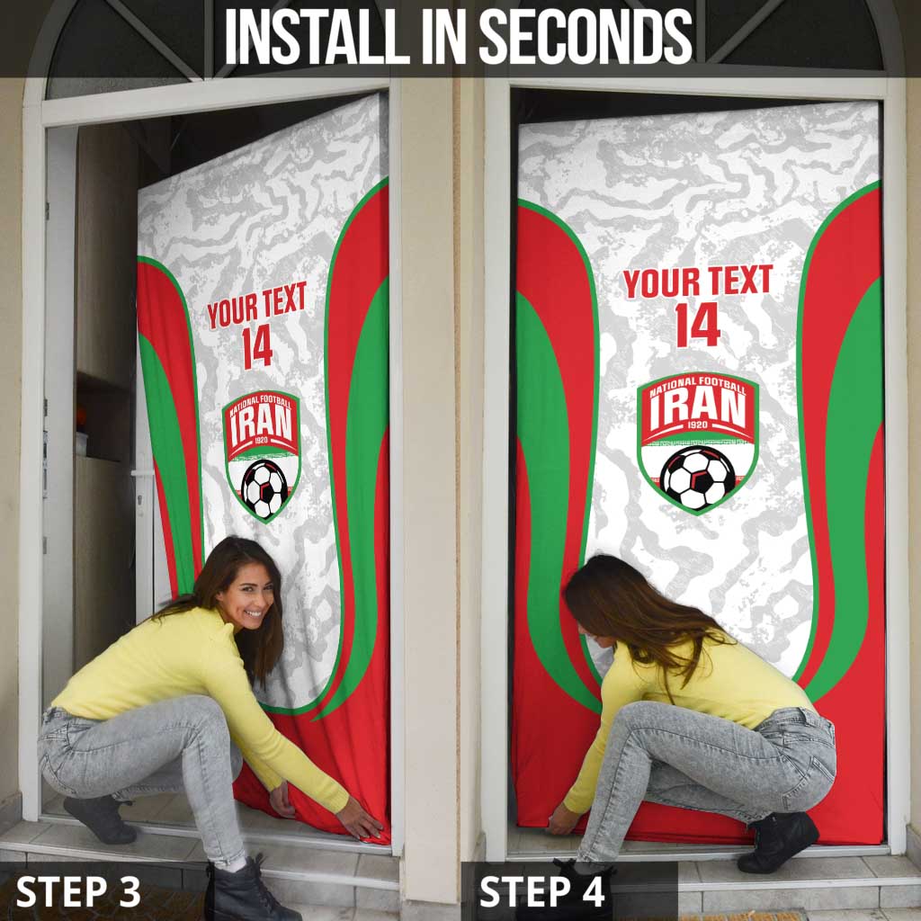 Iran Football Custom Door Cover Come On Team Melli Cheetah - Wonder Print Shop