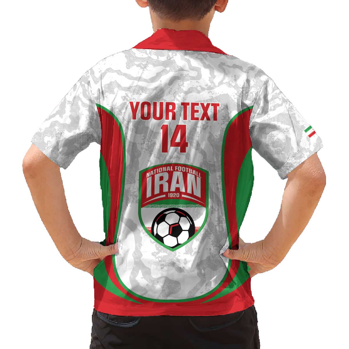 Iran Football Custom Family Matching Off The Shoulder Long Sleeve Dress and Hawaiian Shirt Come On Team Melli Cheetah - Wonder Print Shop