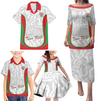Iran Football Custom Family Matching Puletasi and Hawaiian Shirt Come On Team Melli Cheetah - Wonder Print Shop