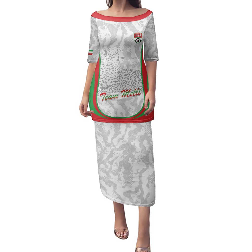 Iran Football Custom Family Matching Puletasi and Hawaiian Shirt Come On Team Melli Cheetah - Wonder Print Shop
