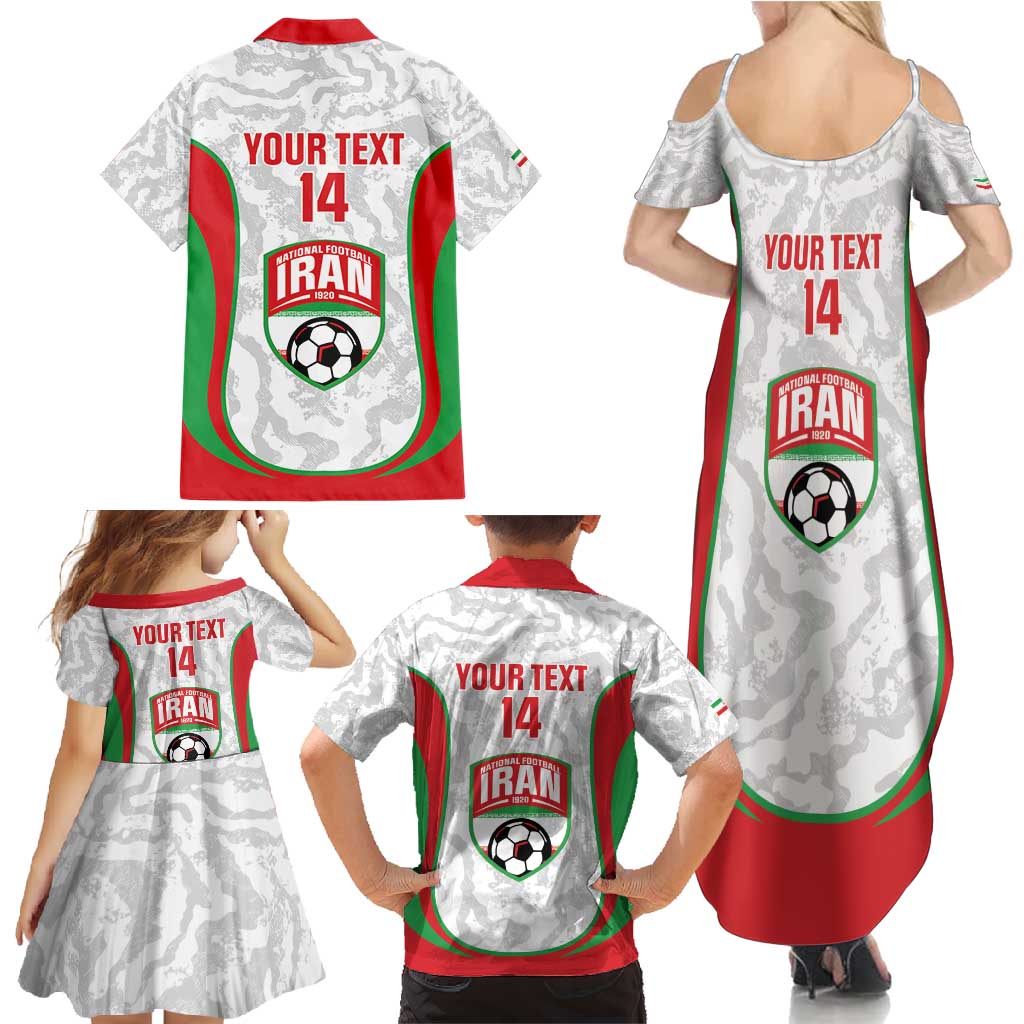 Iran Football Custom Family Matching Summer Maxi Dress and Hawaiian Shirt Come On Team Melli Cheetah - Wonder Print Shop