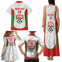 Iran Football Custom Family Matching Tank Maxi Dress and Hawaiian Shirt Come On Team Melli Cheetah - Wonder Print Shop