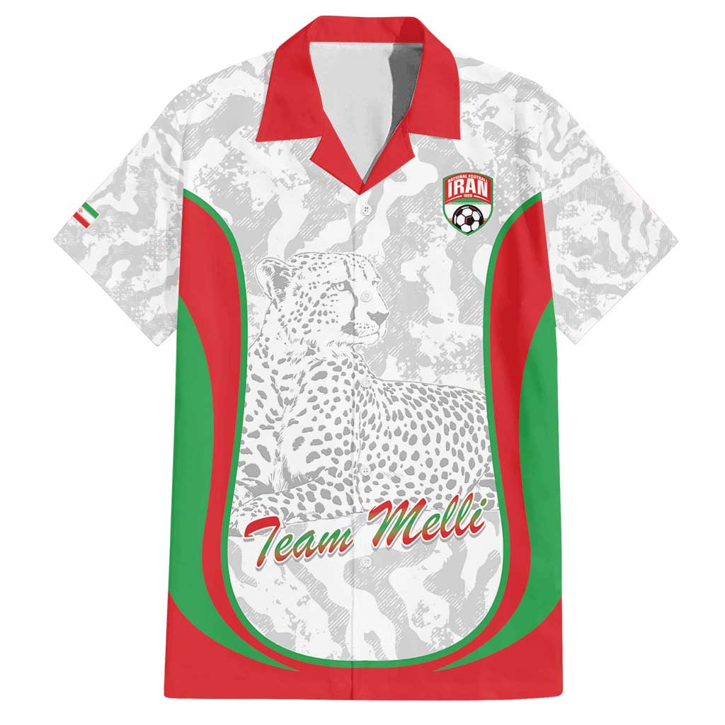 Iran Football Custom Family Matching Tank Maxi Dress and Hawaiian Shirt Come On Team Melli Cheetah - Wonder Print Shop