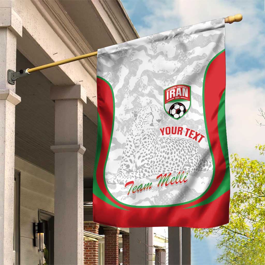 Iran Football Custom Garden Flag Come On Team Melli Cheetah - Wonder Print Shop