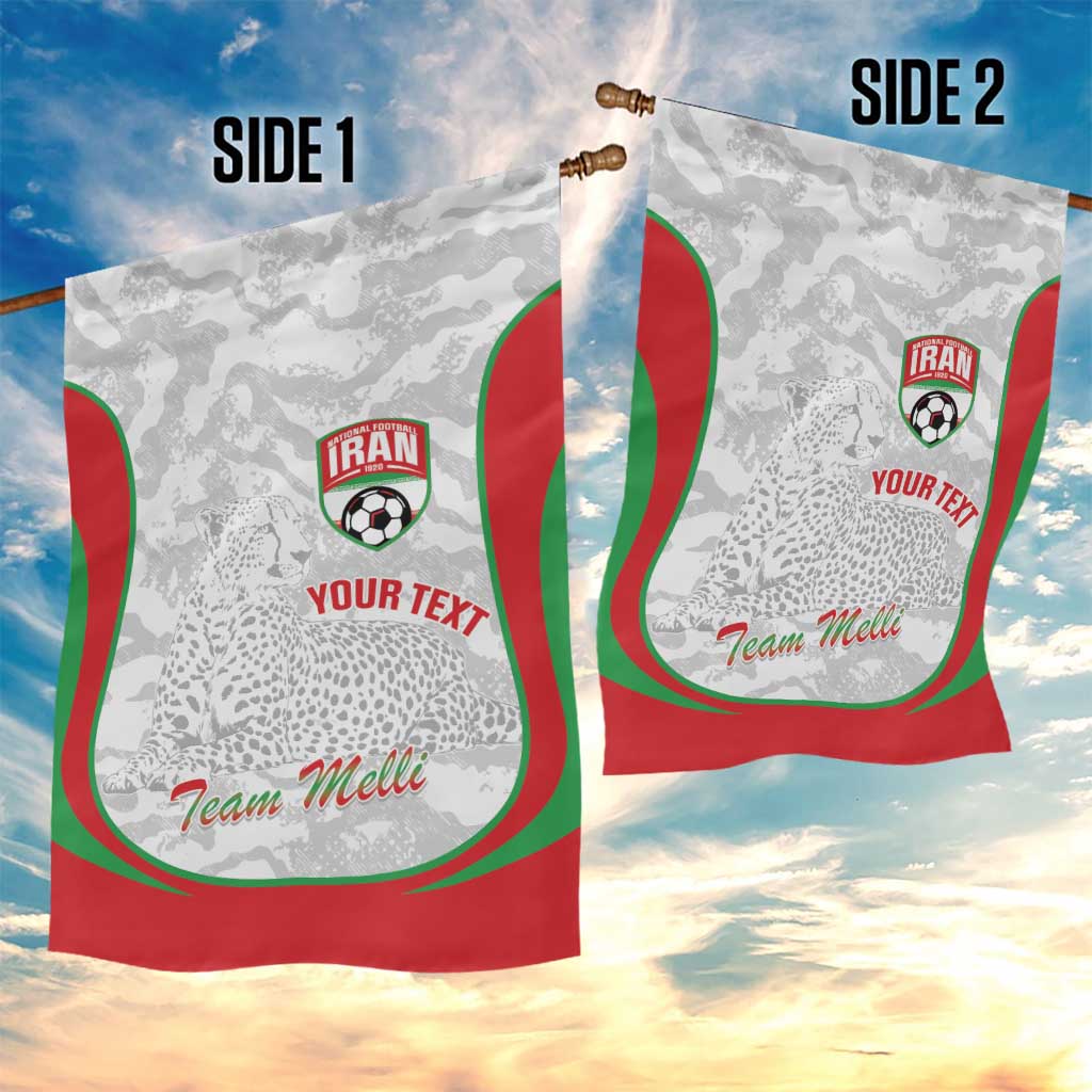 Iran Football Custom Garden Flag Come On Team Melli Cheetah - Wonder Print Shop