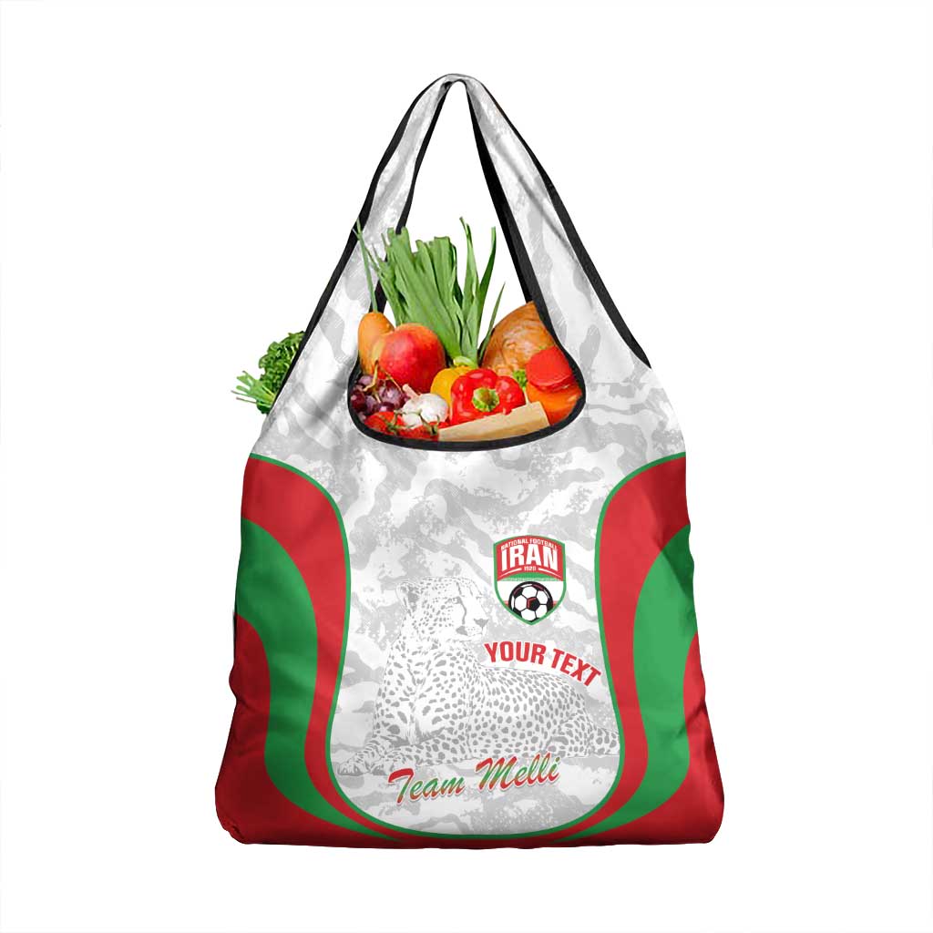 Iran Football Custom Grocery Bag Come On Team Melli Cheetah - Wonder Print Shop