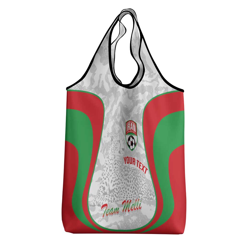 Iran Football Custom Grocery Bag Come On Team Melli Cheetah - Wonder Print Shop