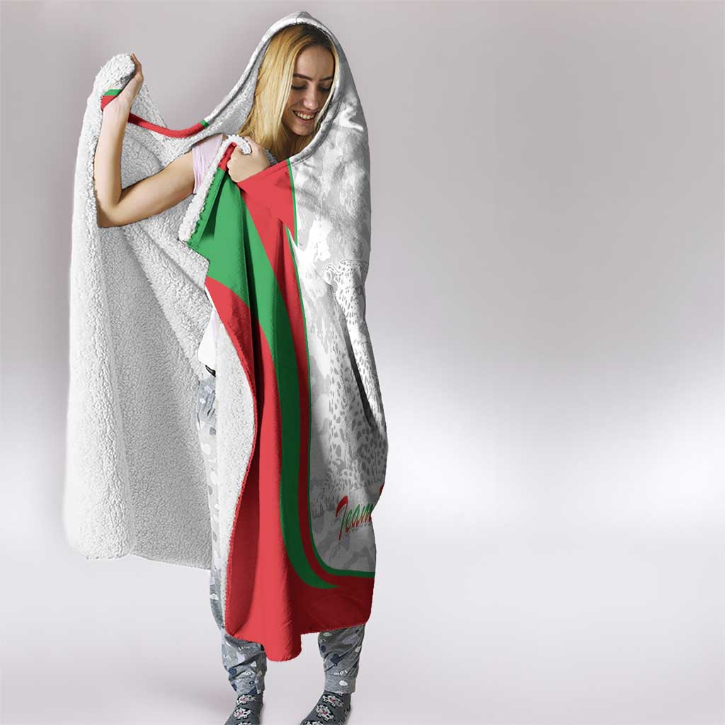 Iran Football Custom Hooded Blanket Come On Team Melli Cheetah - Wonder Print Shop