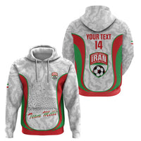 Iran Football Custom Hoodie Come On Team Melli Cheetah - Wonder Print Shop