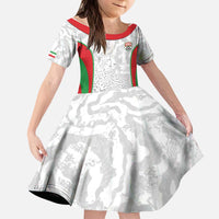 Iran Football Custom Kid Short Sleeve Dress Come On Team Melli Cheetah - Wonder Print Shop