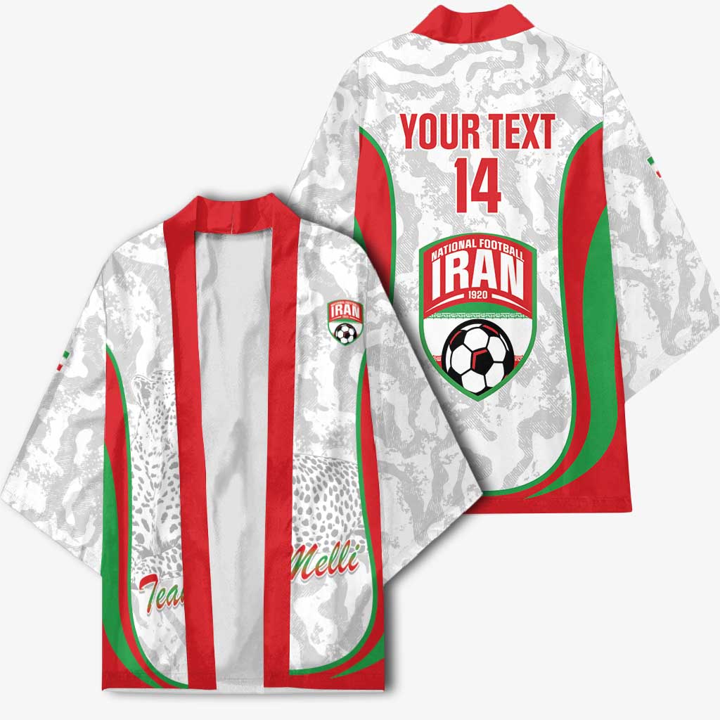 Iran Football Custom Kimono Come On Team Melli Cheetah - Wonder Print Shop