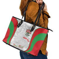 Iran Football Custom Leather Tote Bag Come On Team Melli Cheetah - Wonder Print Shop