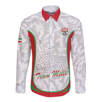Iran Football Custom Long Sleeve Button Shirt Come On Team Melli Cheetah - Wonder Print Shop