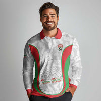 Iran Football Custom Long Sleeve Polo Shirt Come On Team Melli Cheetah - Wonder Print Shop