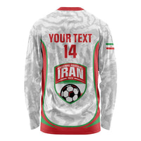 Iran Football Custom Long Sleeve Shirt Come On Team Melli Cheetah - Wonder Print Shop